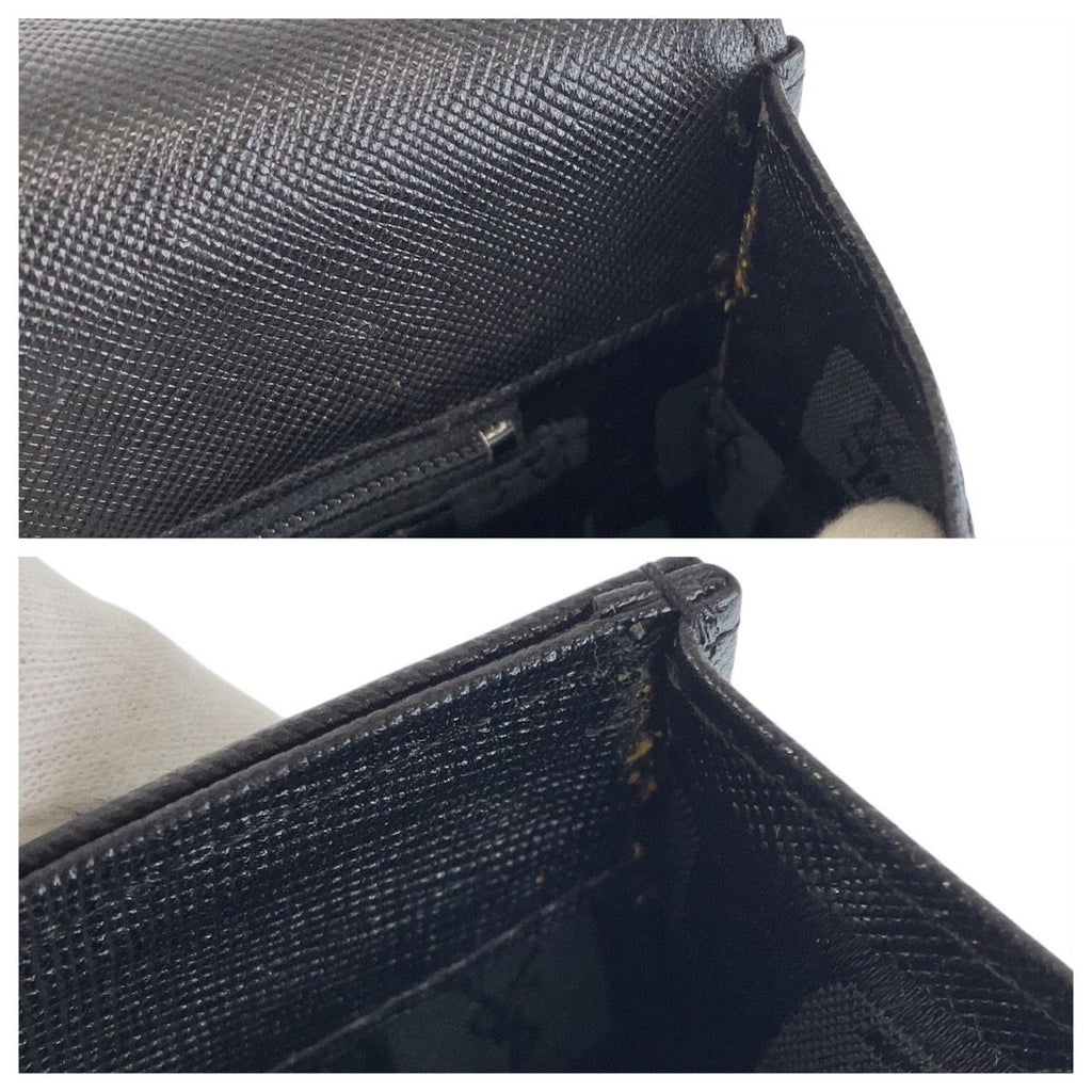 Saint Laurent Yves Vintage YSL Black Leather Clutch — view 5