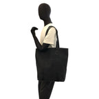 Celine Vertical Cabas Black Canvas Tote Shoulder Bag — view 5