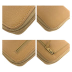 Chanel CC Logo Beige Gold Caviar Leather Wallet Zip Around — view 4