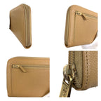 Chanel CC Logo Beige Gold Caviar Leather Wallet Zip Around — view 6