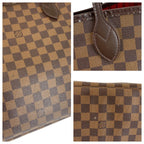 Louis Vuitton Damier Neverfull MM Brown Gold Tote Shoulder Bag — view 5