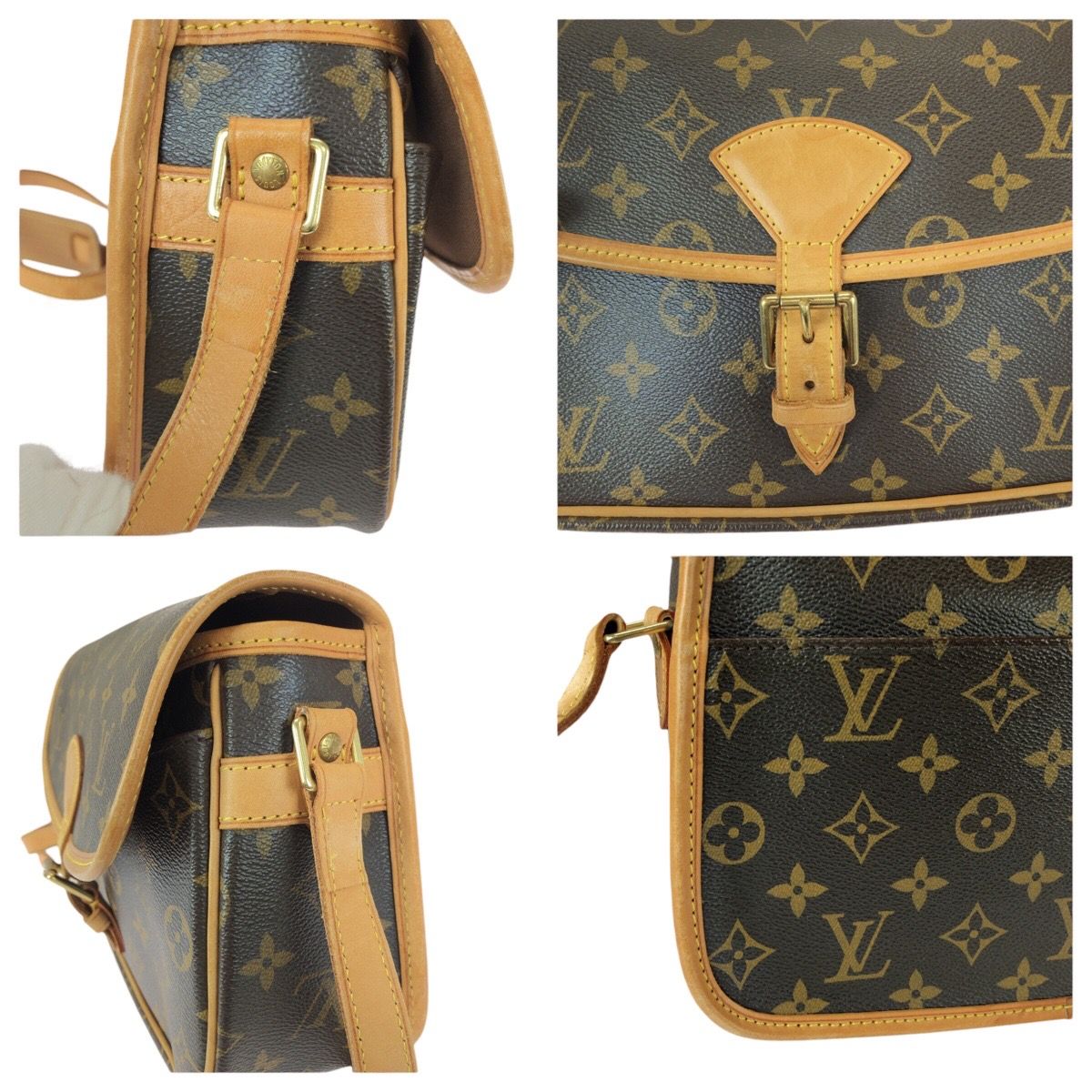 Louis Vuitton Monogram Sologne Brown Leather Shoulder Bag — view 6