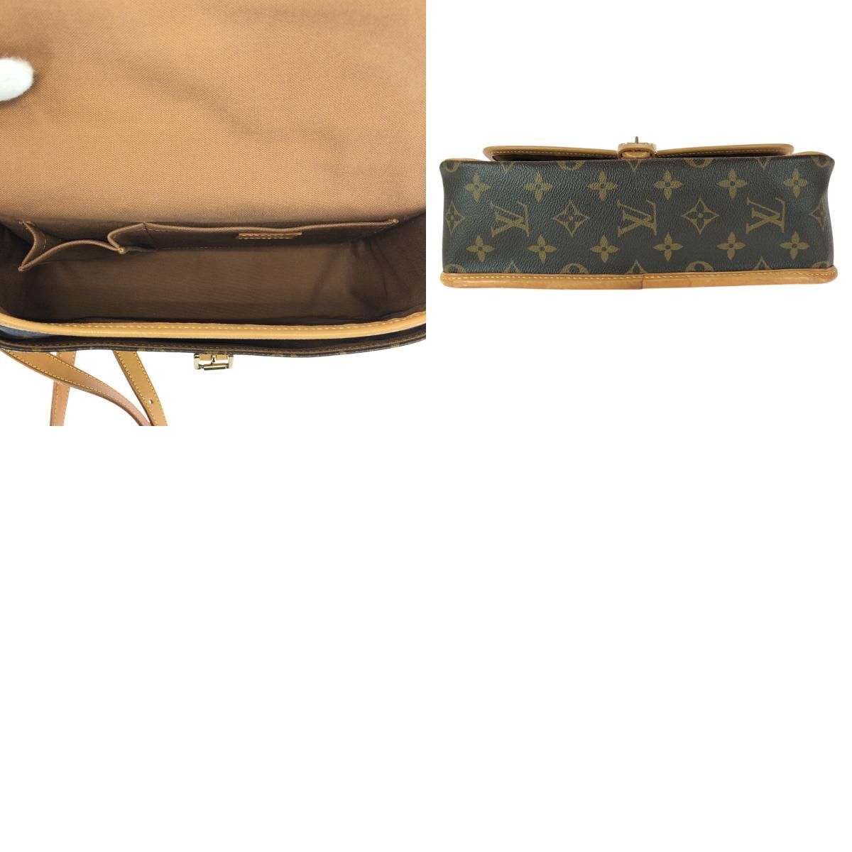 Louis Vuitton Monogram Sologne Brown Leather Shoulder Bag — view 9