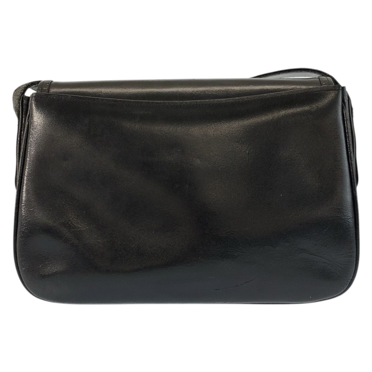 Celine Carriage Black Gold Leather Shoulder Bag — view 2
