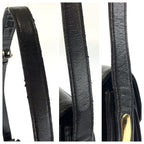Celine Carriage Black Gold Leather Shoulder Bag — view 6