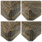 Fendi Zucca Brown Yellow Tote Shoulder Bag — view 4