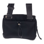 Prada Sports Black Silver Polyester Rubber Leather Shoulder Bag Pochette — view 2