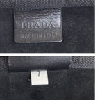 Prada Sports Black Silver Polyester Rubber Leather Shoulder Bag Pochette — view 6