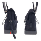 Prada Sports Black Silver Polyester Rubber Leather Shoulder Bag Pochette — view 8