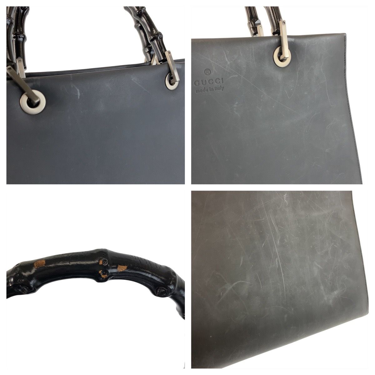 Gucci Bamboo Black Leather 002 Tote — view 6