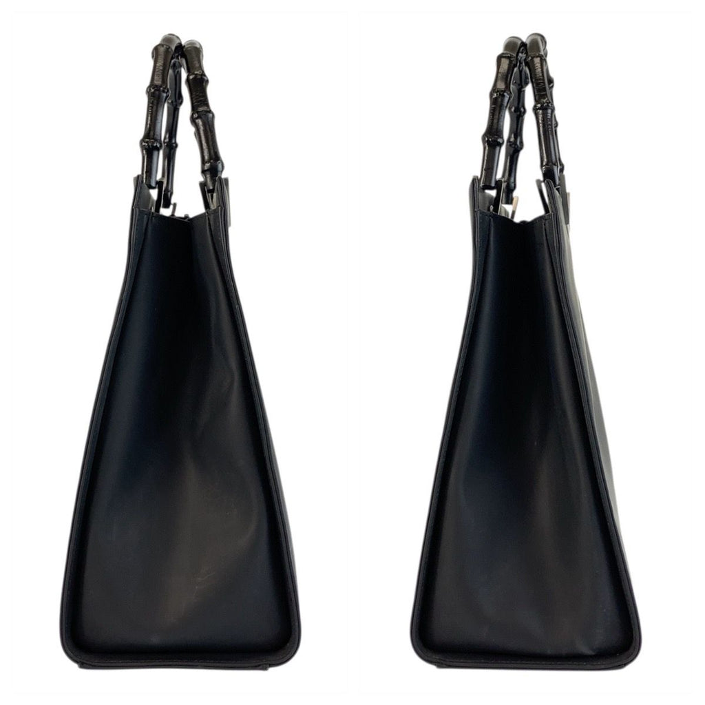Gucci Bamboo Black Leather 002 Tote — view 8