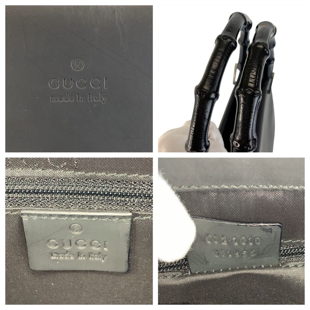 Gucci Bamboo Black Leather 002 Tote — view 4