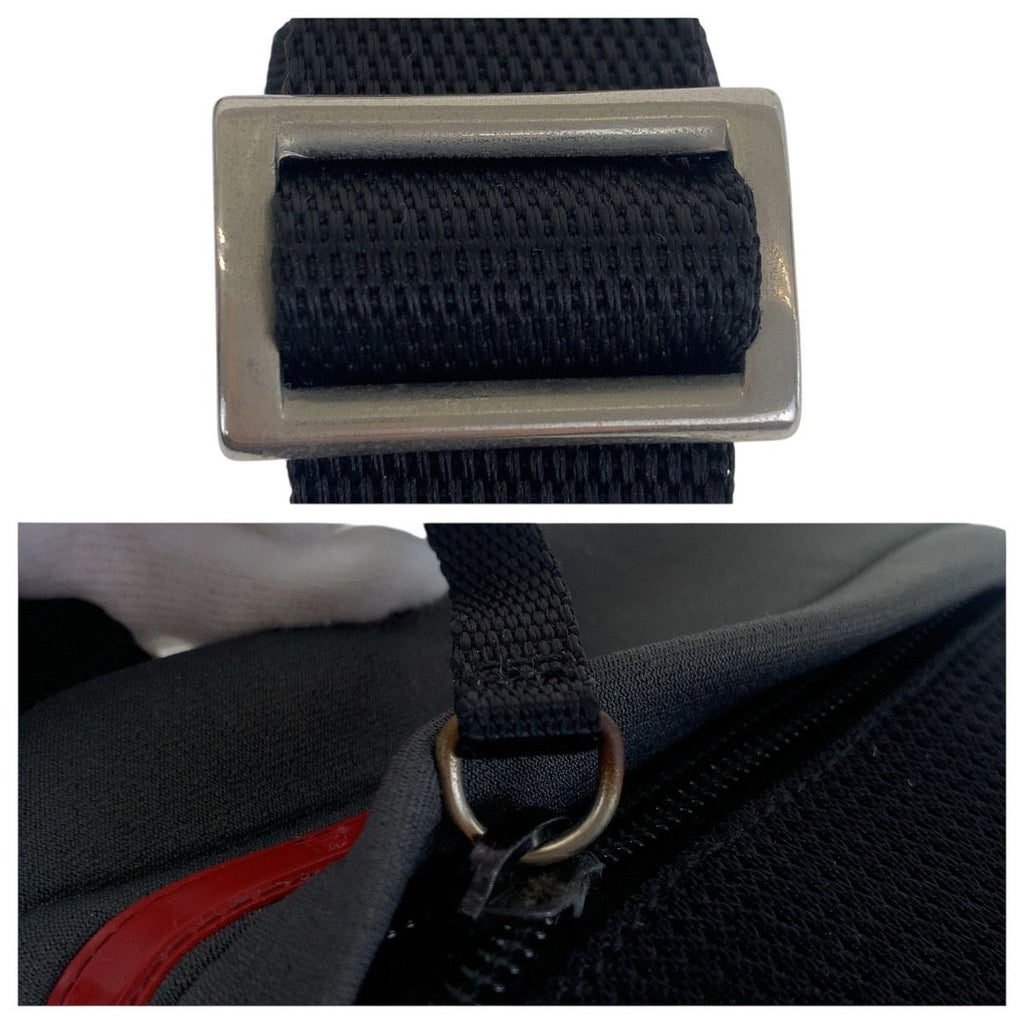 Prada Sports Black Gray Silver Nylon Shoulder Bag Pochette — view 7