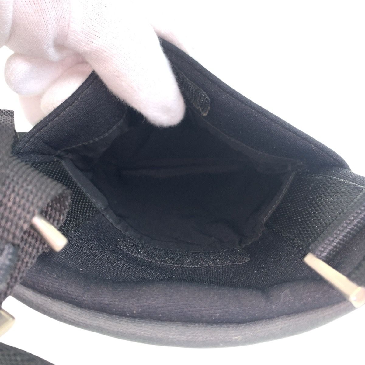 Prada Sports Black Gray Silver Nylon Shoulder Bag Pochette — view 8
