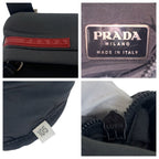 Prada Sports Black Gray Silver Nylon Shoulder Bag Pochette — view 6