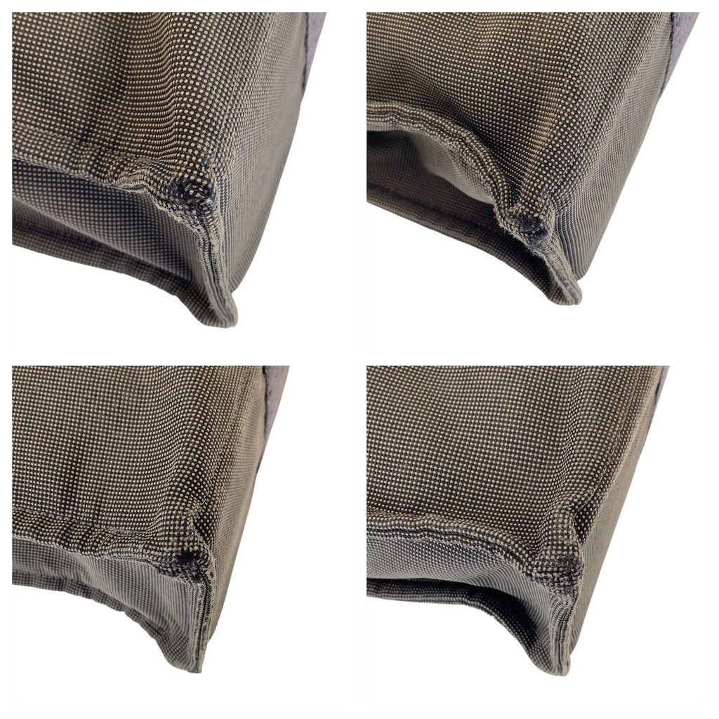 Hermes Her Line MM Gray Silver Canvas Tote — view 3
