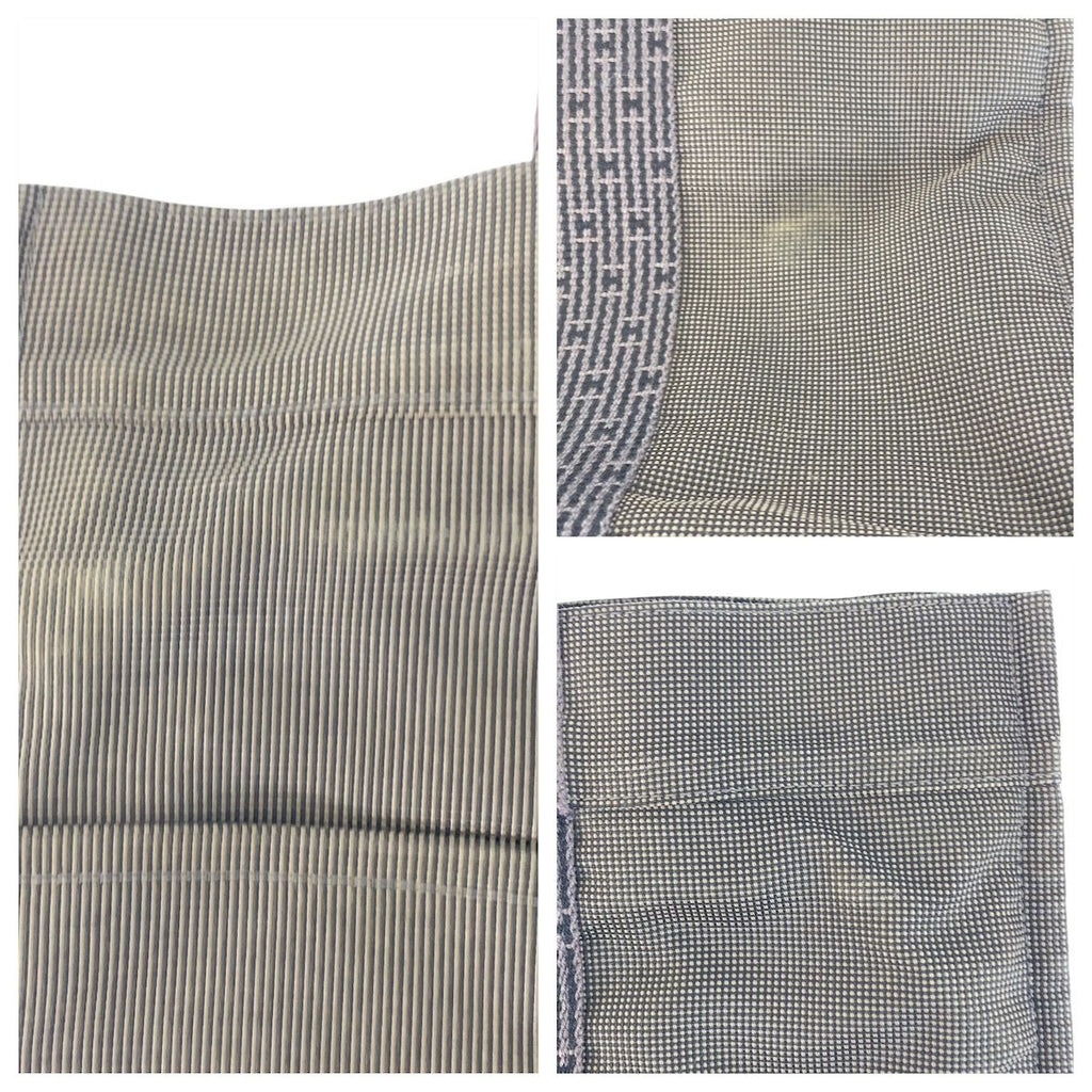Hermes Her Line MM Gray Silver Canvas Tote — view 6