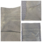 Hermes Her Line MM Gray Silver Canvas Tote — view 6
