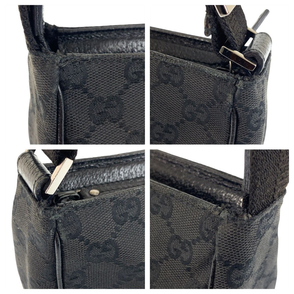 Gucci Black Silver GG Canvas Handbag — view 5