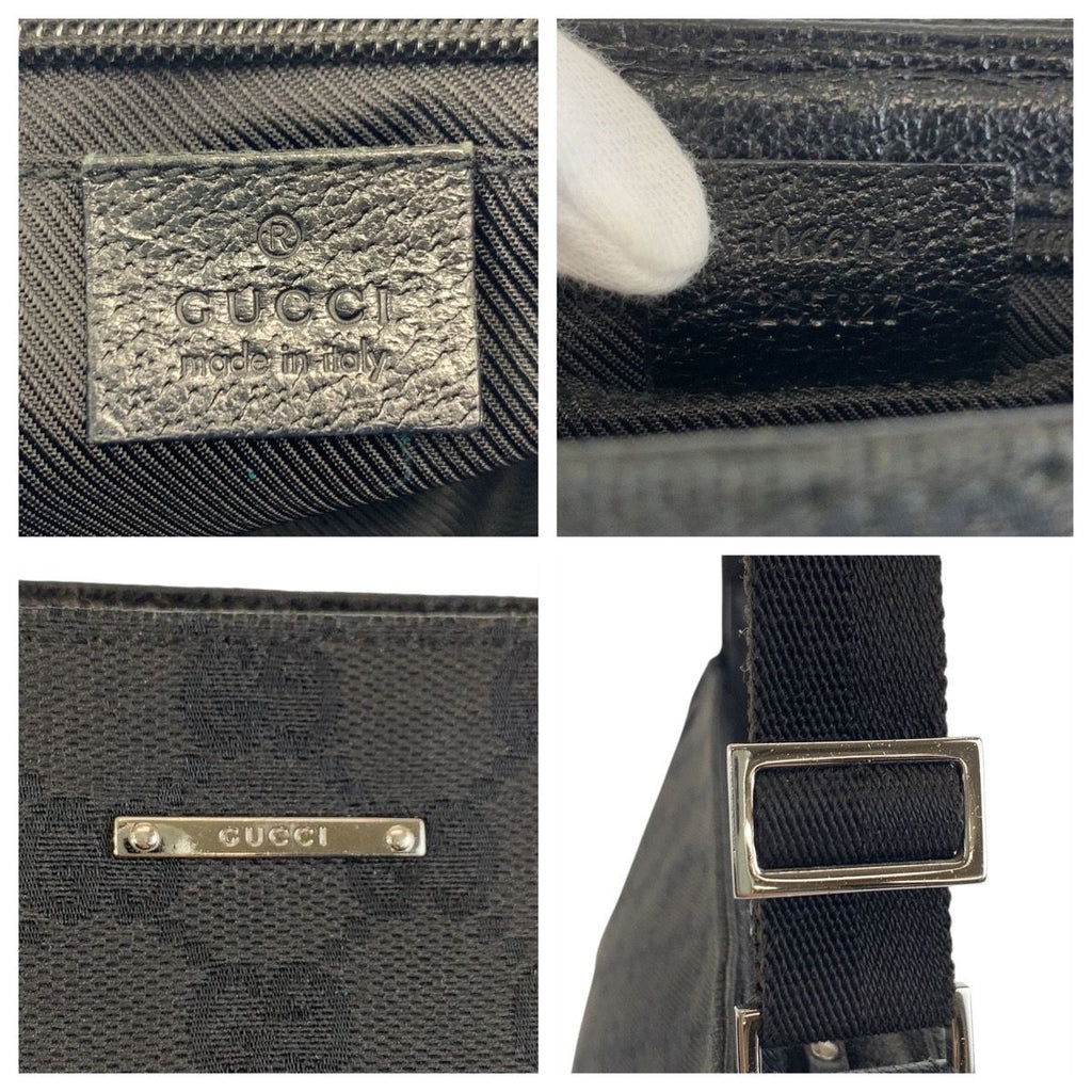 Gucci Black Silver GG Canvas Handbag — view 4