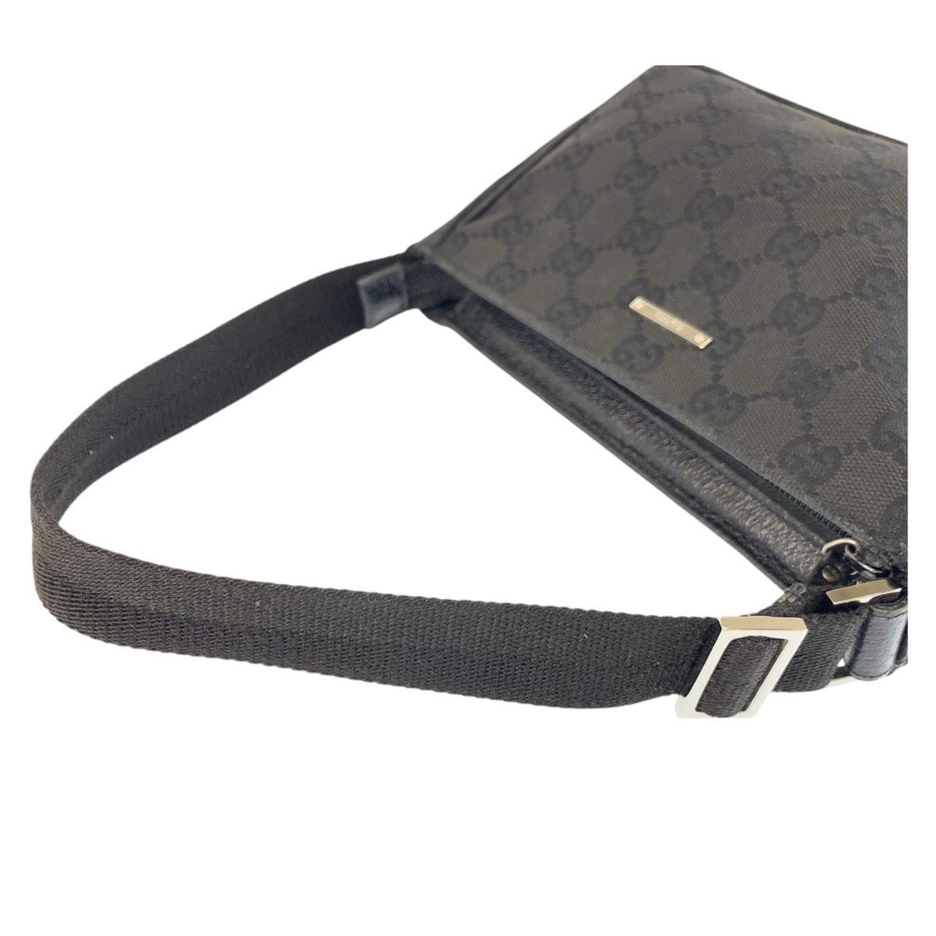 Gucci Black Silver GG Canvas Handbag — view 8