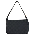Gucci Black Silver GG Canvas Handbag — view 2