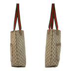 Gucci Vintage Sherry Line Beige GG Supreme Canvas Tote Shoulder Bag — view 8
