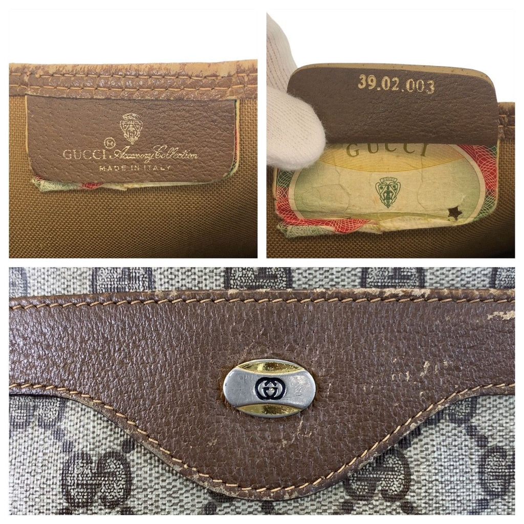 Gucci Vintage Sherry Line Beige GG Supreme Canvas Tote Shoulder Bag — view 4