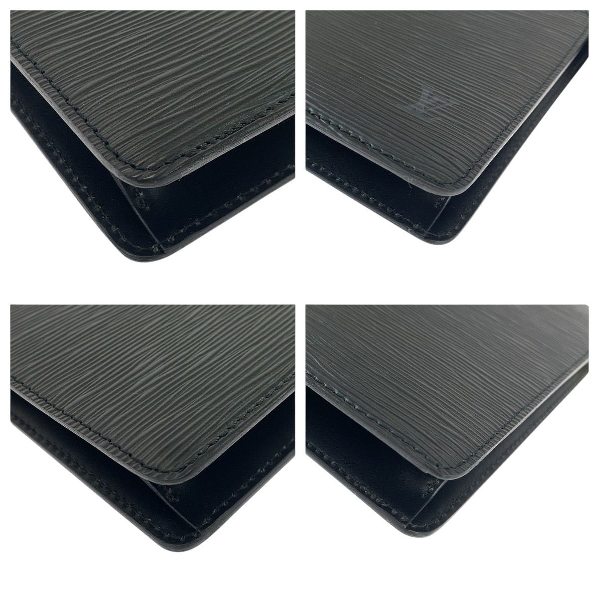 Louis Vuitton Epi Pochette Homme Second Black Gold Leather Clutch — view 3