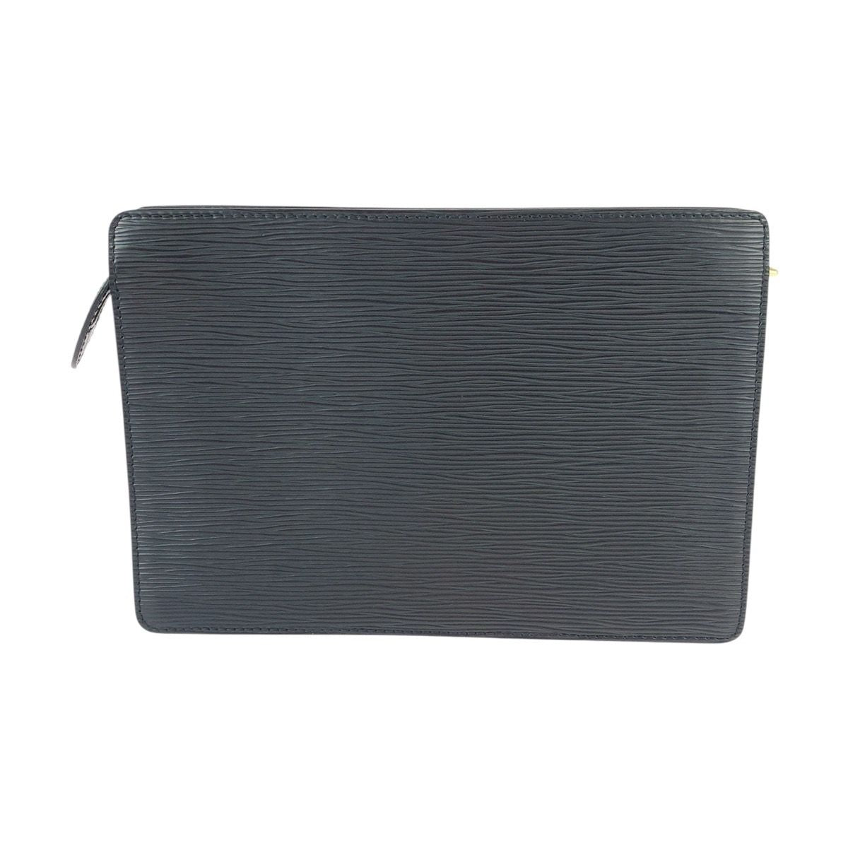 Louis Vuitton Epi Pochette Homme Second Black Gold Leather Clutch — view 2