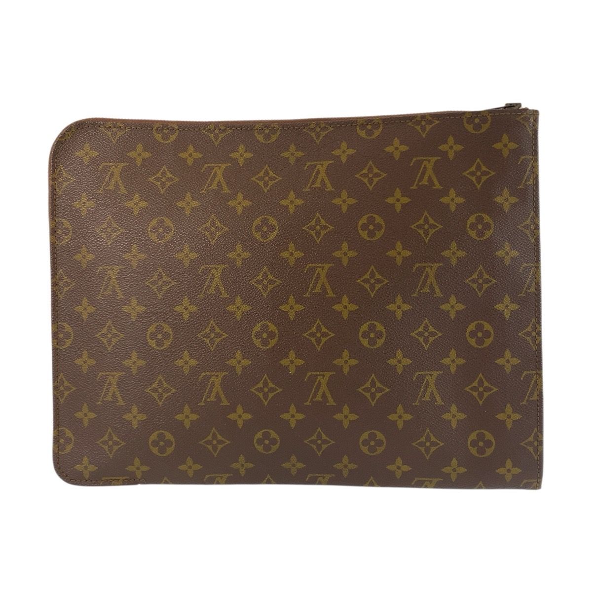 Louis Vuitton Monogram Posh Document Case Brown Clutch — view 2