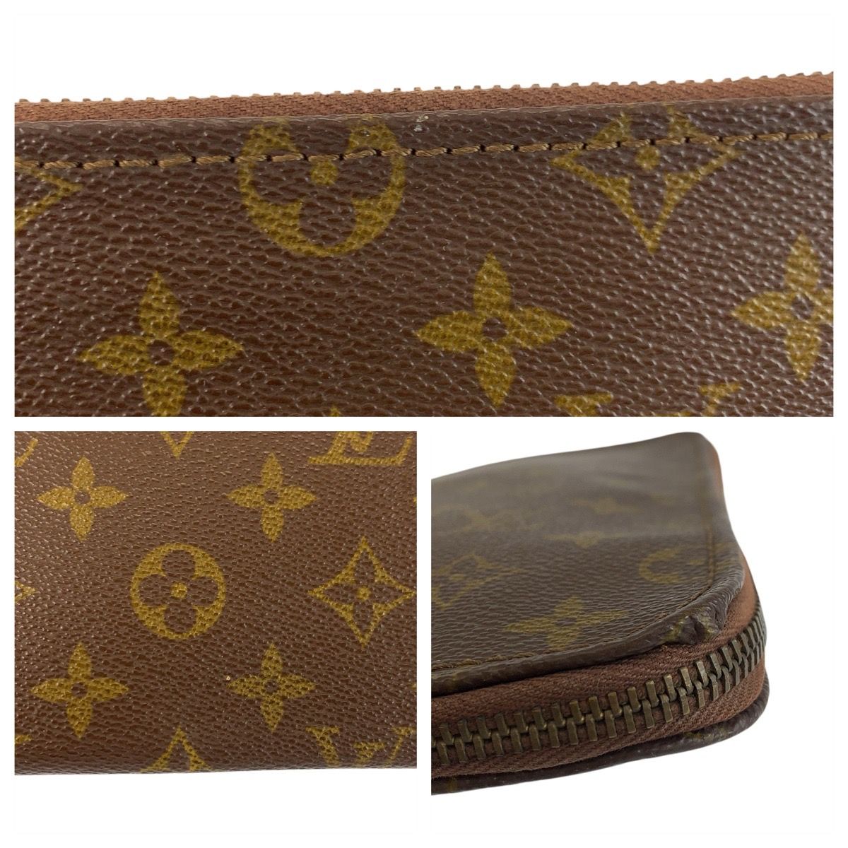 Louis Vuitton Monogram Posh Document Case Brown Clutch — view 7