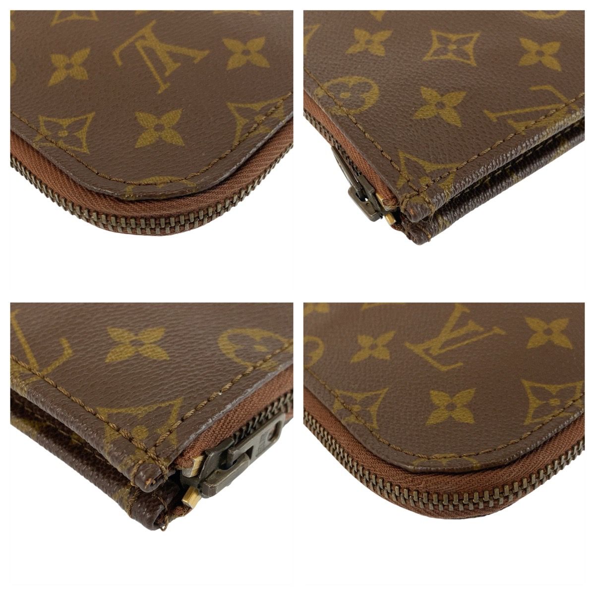 Louis Vuitton Monogram Posh Document Case Brown Clutch — view 5