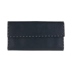 Fendi Selleria Black Silver Leather Wallet Folding — view 2