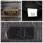 Prada Black Gold Leather 53 Clutch Pouch — view 4