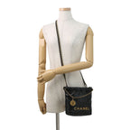 Chanel Handbag 22 Mini CC Logo Shiny Calf Leather 2-Way Black — view 5