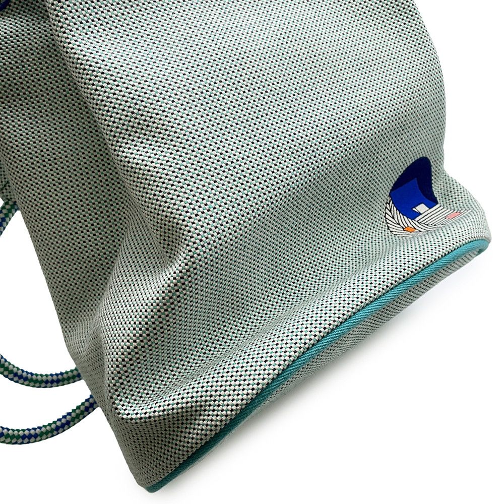 Hermes Backpack les Cabanes Embroidery Tricolor — view 6