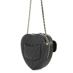 Chanel Chain Shoulder Bag Quilted Heart — view 2