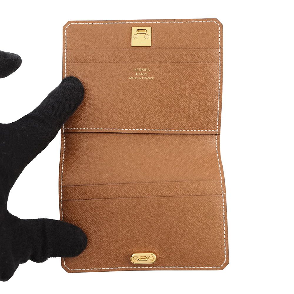 Hermes Card Case Medallion Gold Vo Madame — view 4