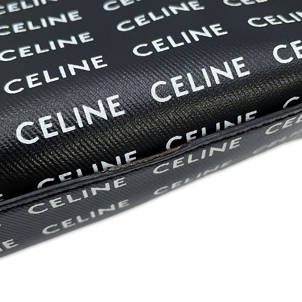 Celine Tote Small Vertical Cabas Logo All Over Pattern 2-Way Black — view 8