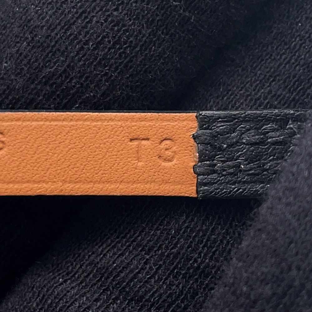 Hermes Bracelet Mini Rival Black Pink Gold Swift T3 — view 8