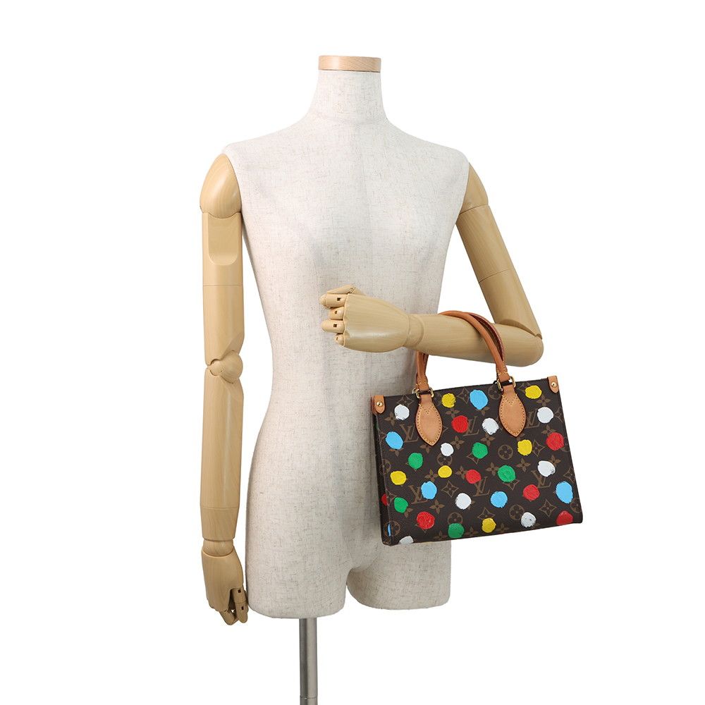 Louis Vuitton Handbag Monogram Painted Dot LV YK On The Go PM 2-Way Shoulder — view 4