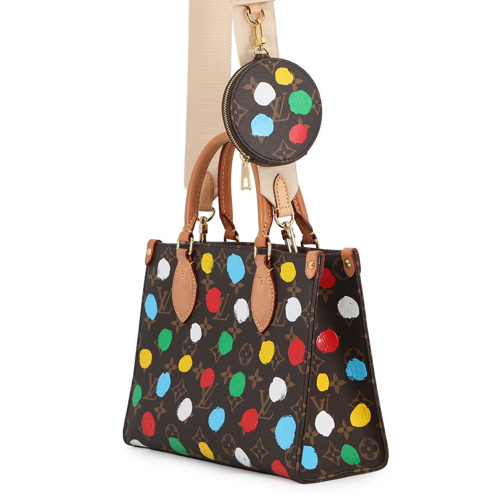 Louis Vuitton Handbag Monogram Painted Dot LV YK On The Go PM 2-Way Shoulder — view 2