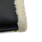 Louis Vuitton Handbag Shearling Calf Leather on My Side MM 2-Way Black — view 8