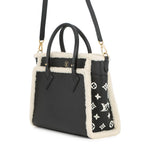 Louis Vuitton Handbag Shearling Calf Leather on My Side MM 2-Way Black — view 2