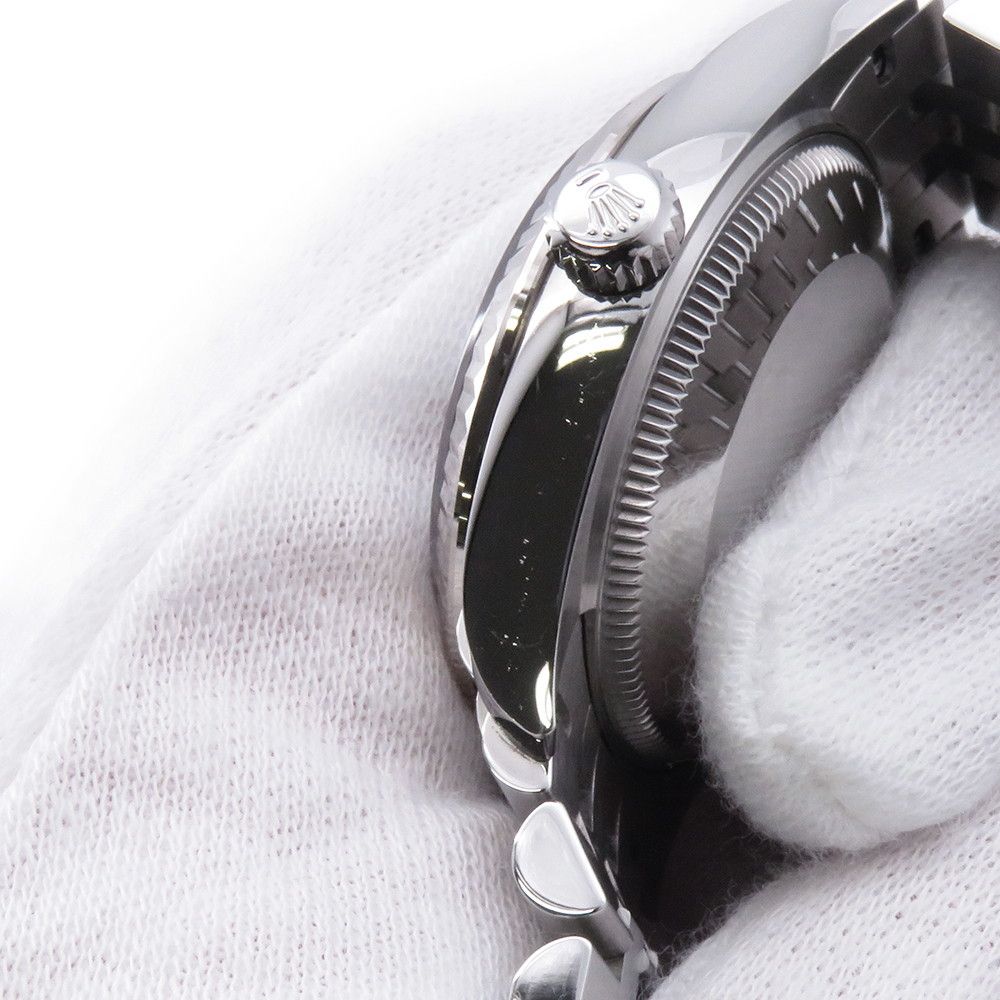 Rolex Datejust 31 SS 18k White Gold Roulette Watch Bright Blue Dial — view 7
