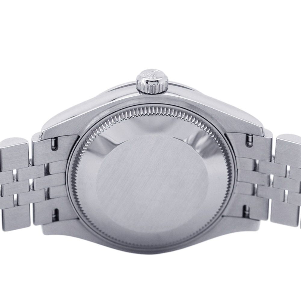 Rolex Datejust 31 SS 18k White Gold Roulette Watch Bright Blue Dial — view 3