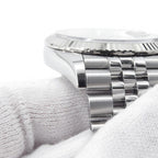 Rolex Datejust 36 SS 18k White Gold Watch Silver Dial VI IX Diamond — view 5