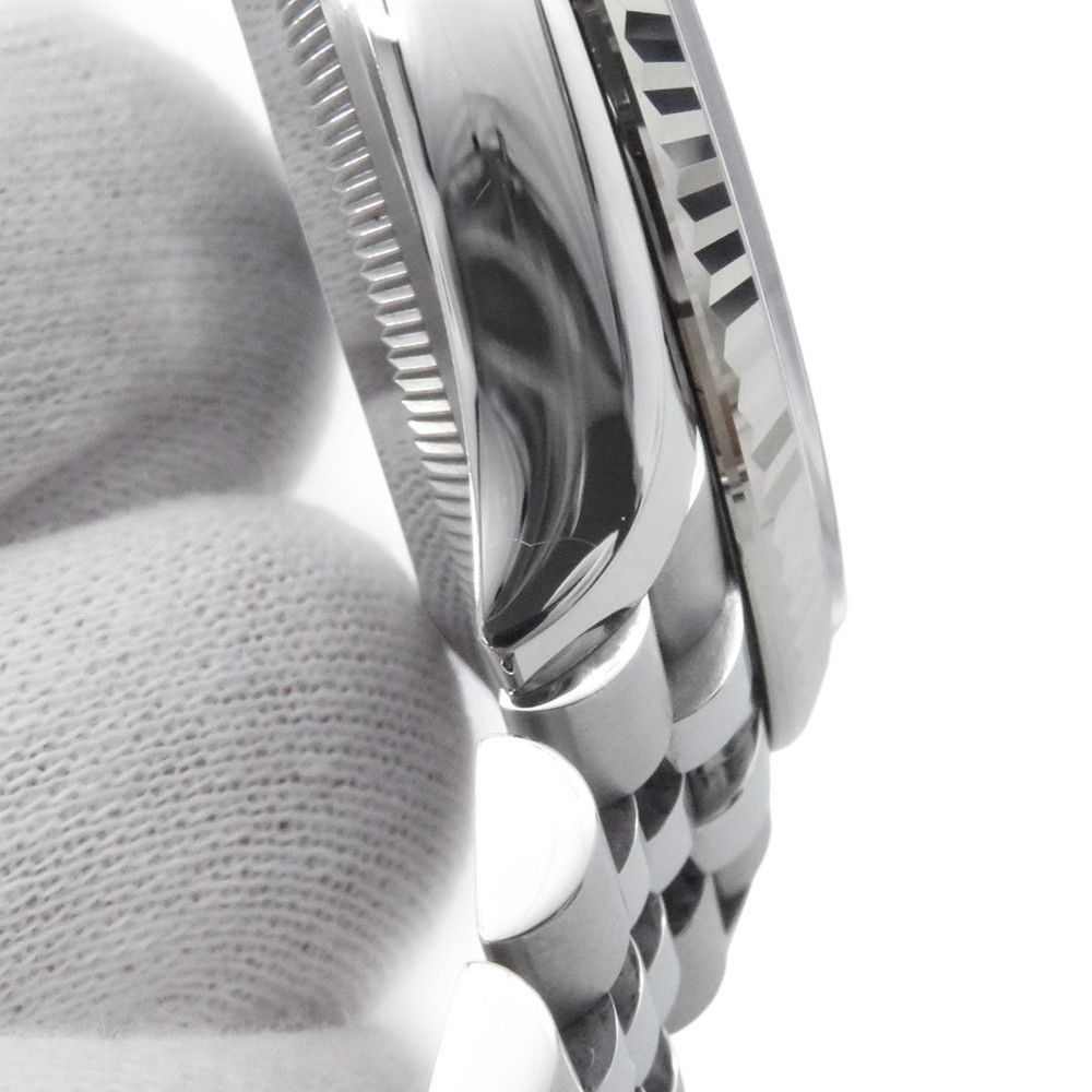 Rolex Datejust 36 SS 18k White Gold Watch Silver Dial VI IX Diamond — view 7