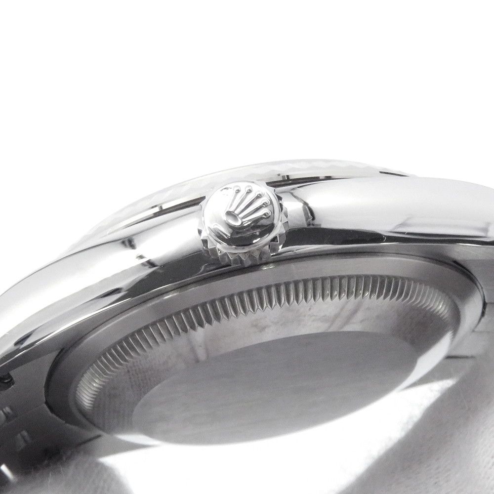 Rolex Datejust 36 SS 18k White Gold Watch Silver Dial VI IX Diamond — view 6